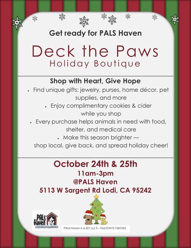 Deck the Paws Holiday Boutique '26