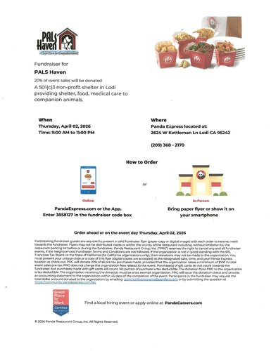 Panda Express Fundraiser