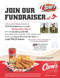 Raising Cane's - PALS Haven Fundraiser May